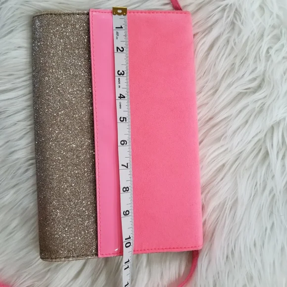 H&M Crossbody Clutch Purse Color Pink And Silver Glitters...!! - Picture 13 of 13
